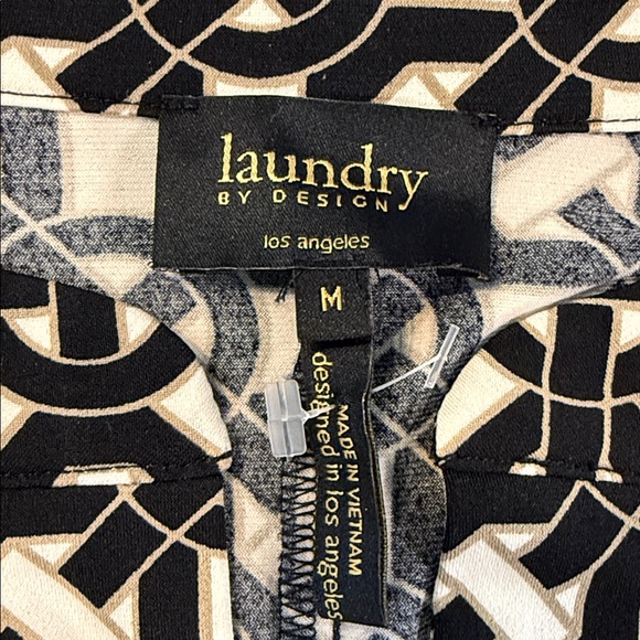 NWOT Laundry by Design Black and White Geometric Midi Dress - Picture 7 of 9